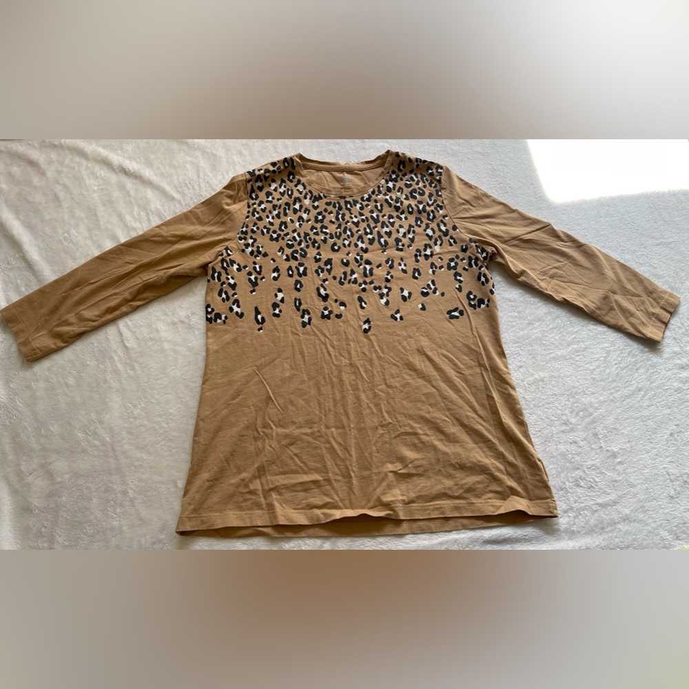 Kim Rogers Perfectly Sort cheetah print top